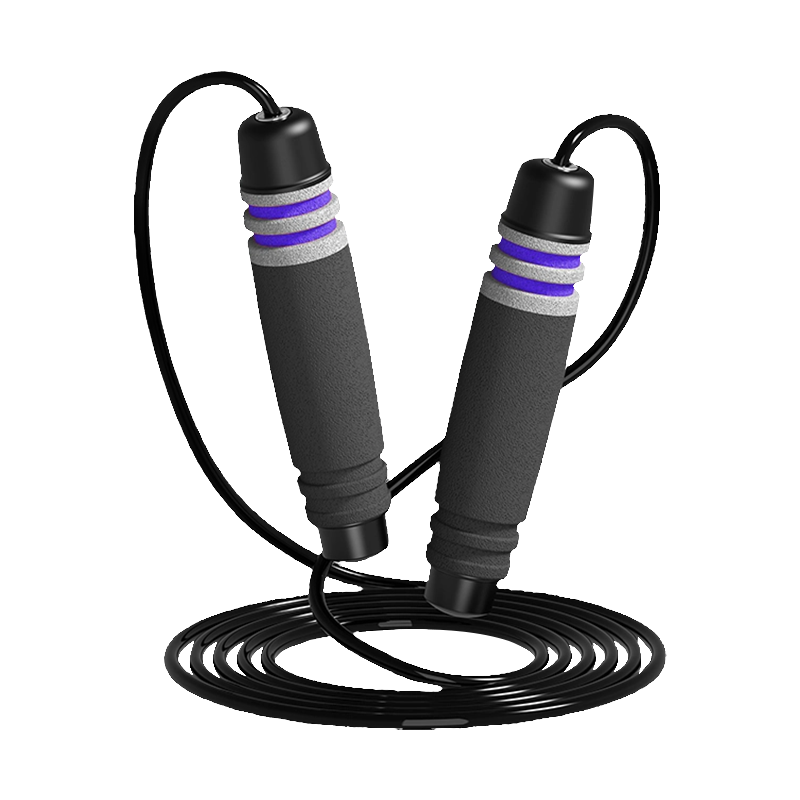 TS-3 Cor de Cabeça Única/7 Groove Tambor Forma Esponja Alça Pular Corda Para Adultos